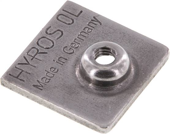 Anschweißplatte, Stahl blank, Baugröße 0, leichte Baureihe