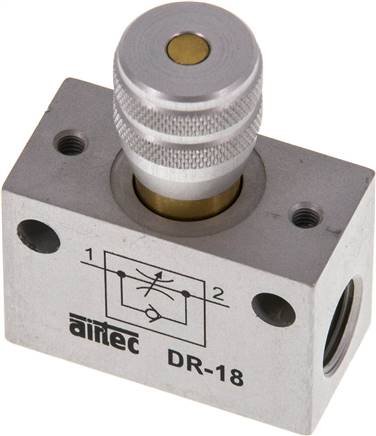 Block-Drosselrückschlagventil, G 1/8", Präzisionsausführung