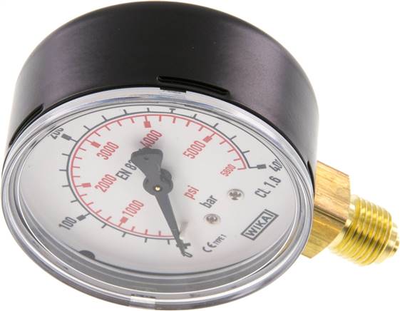 Manometer senkrecht (ST/Ms), 63mm, 0 - 400 bar, G 1/4"