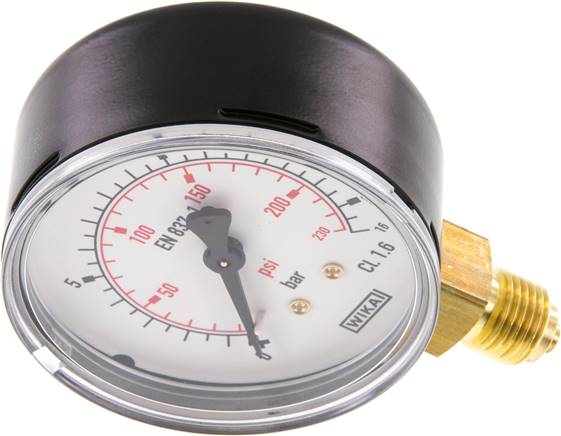 Manometer senkrecht (ST/Ms), 63mm, 0 - 16 bar, G 1/4"