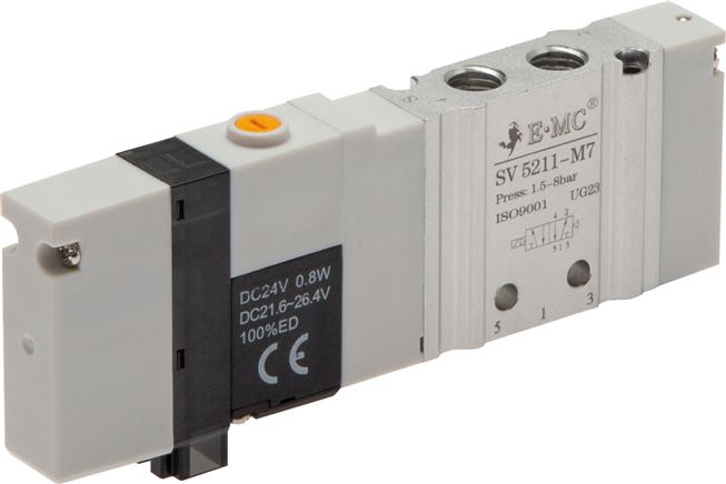 Magnetventil für S1V, 5/2-Wege mit Luftfederrückstellung (monostabil) Typ SV 5211-M5