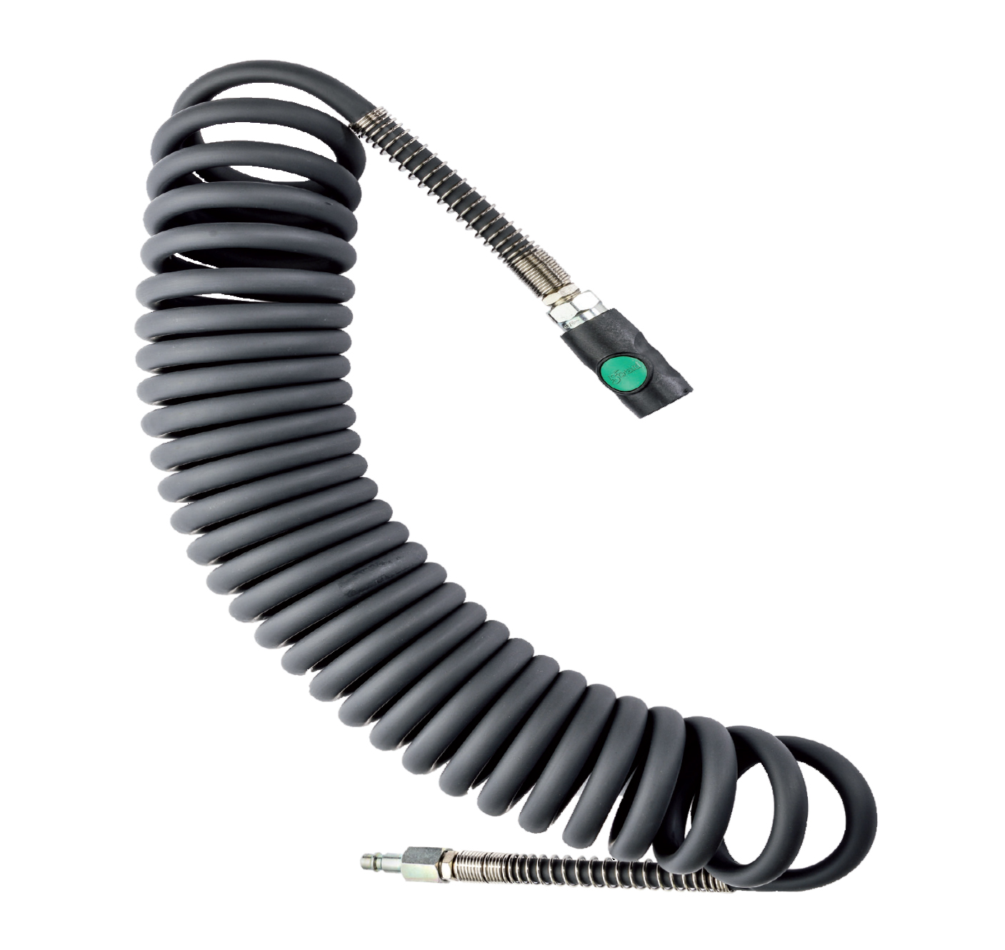 Prevost Industrie-Spiralschlauch 8 x 14 mm - 7,5 m mit Sicherheits-Schnellkupplung ESI 07 für extrem