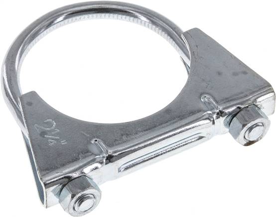 Bügelschelle komplett, 58mm, Stahl verzinkt