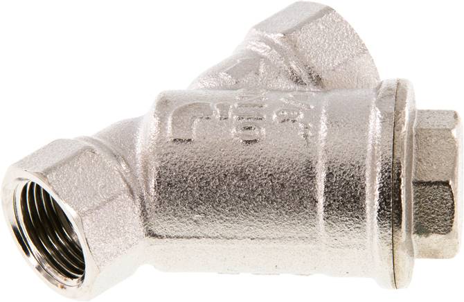 Schmutzfänger G 3/8", -0,99 bis 20bar, Messing vernickelt