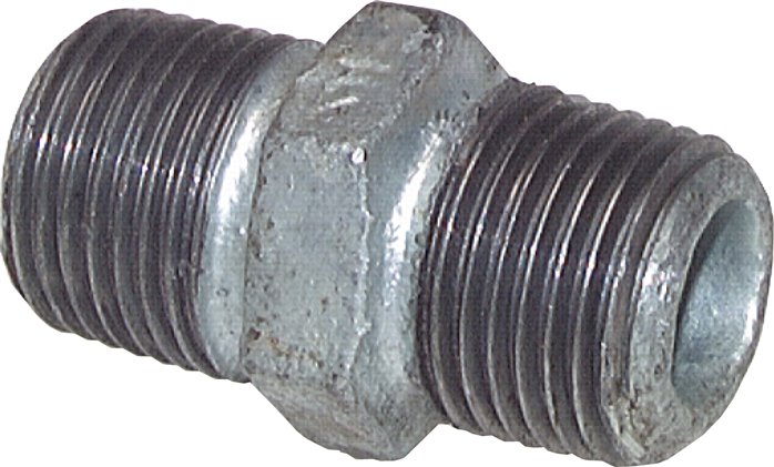 Doppelnippel R 3"-R 2-1/2", Temperguss verzinkt