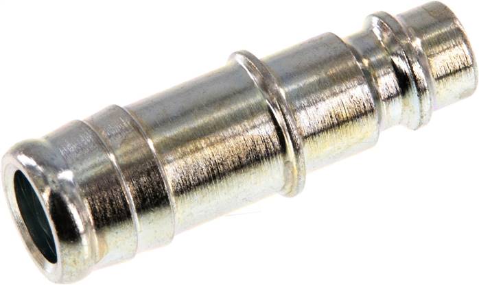 Kupplungsstecker (NW7,2) 13 (1/2")mm Schlauch, Stahl gehärtet & verzinkt