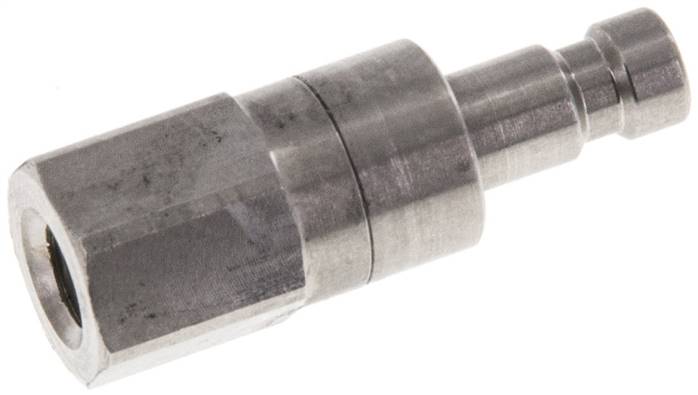 Kupplungsstecker (NW2,7) M 5(IG), Edelstahl, beidseitig absperrend