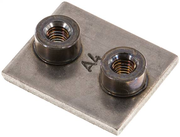 Anschweißplatte, Edelstahl, Baugröße 1, leichte Baureihe