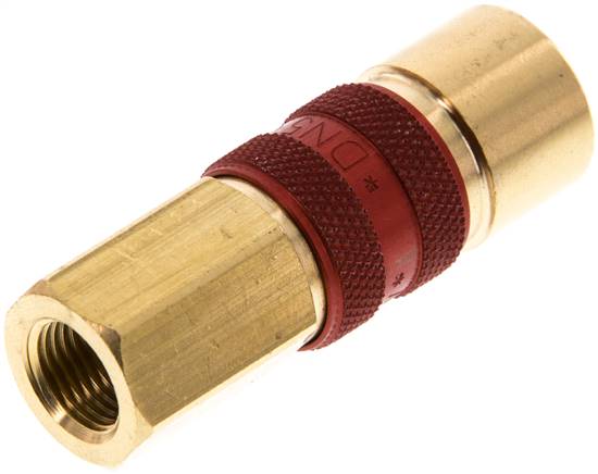 Schnellkupplung (NW5) G 1/8"(IG), rot, Achteck SW10