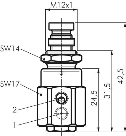 Micro-Druckregler M 5, 0,2 - 2 bar, nicht rücksteuerbar