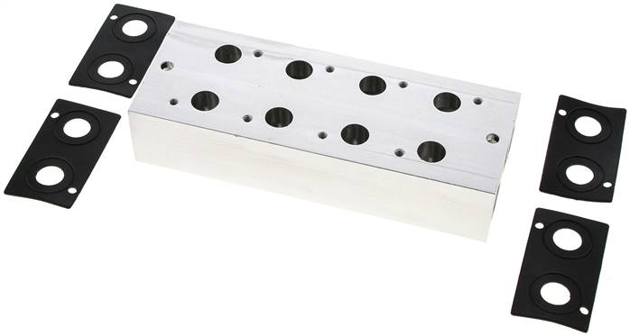 Mehrfachanschlussplatte (4-fach) für 3/2-Wege Ventile zu V 34-4