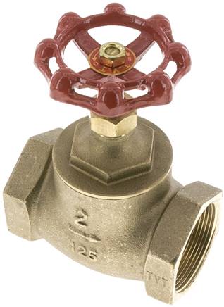 Muffen-Absperrventil, Eco-Line, Messing, G 2", PN 10