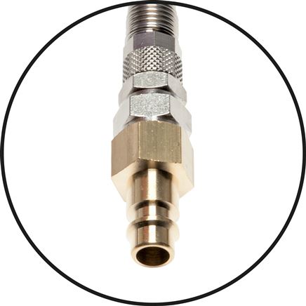 PA-Spiralschlauch 12 x 9mm mit Kupplung, 2,5mtr. Arbeitslänge, NW 7,2