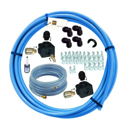 AKTION KOMBI STARTER-SET: ABAC Kompressor POLE POSITION L20 + Rohrleitung-Set inkl. Zubehör, 10 m x 15 mm
