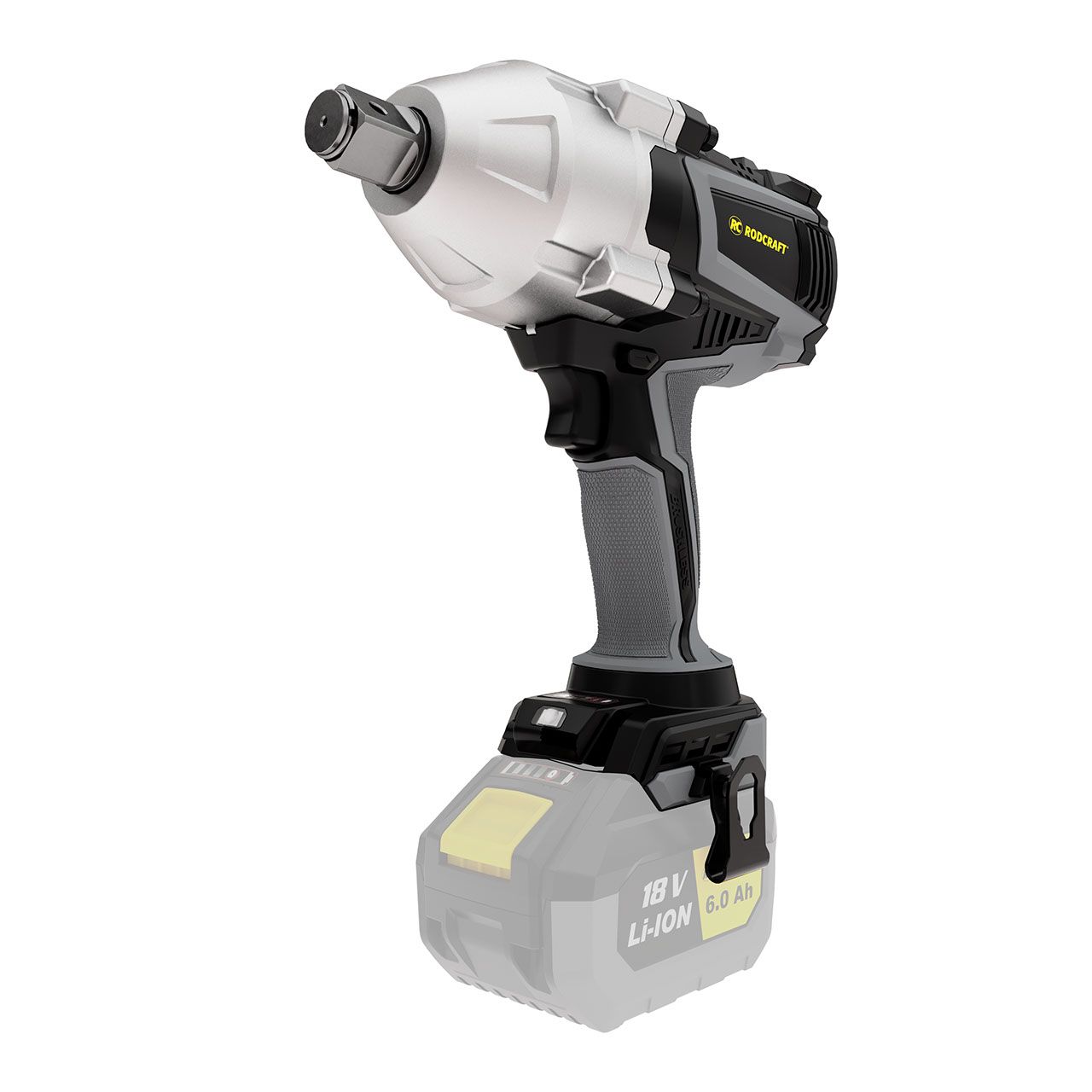 Rodcraft RC9087 Akku-Schlagschrauber, Vierkant 3/4 Zoll, max. Lösemoment 1500 Nm, LED-Licht, ohne Akku, ohne Ladegrät, im Karton