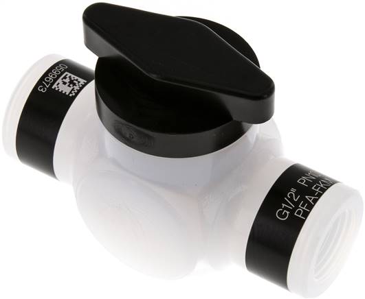 Kugelhahn, PFA, G 1/2", PN 10