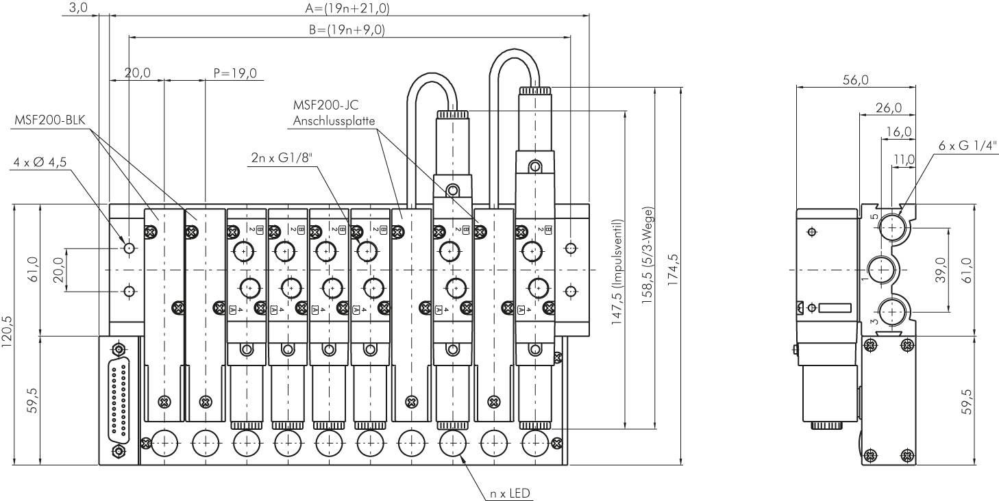 SF2000 - Terminalbox mit Sprungmodul (4 Stat.)