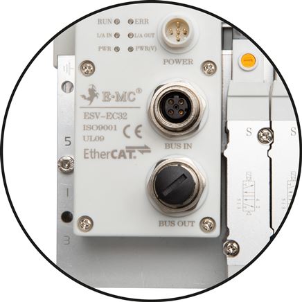 Ventilterminal 10x5/2-Wege, EtherCAT, G 1/8" an Grundplatte (seitlich)
