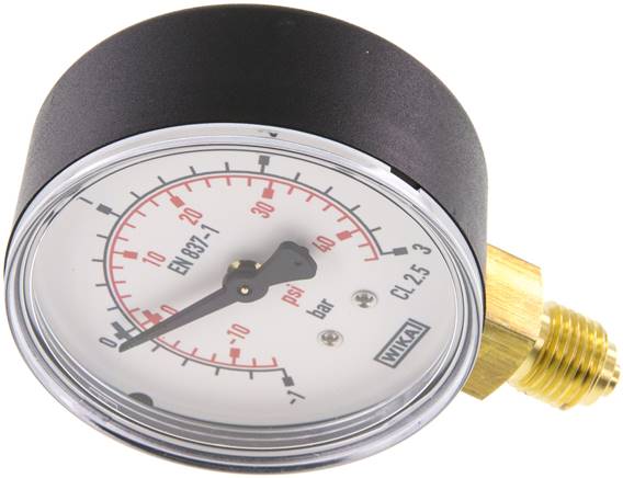 Manometer senkrecht (KU/Ms), 63mm, -1 bis 3 bar, G 1/4"
