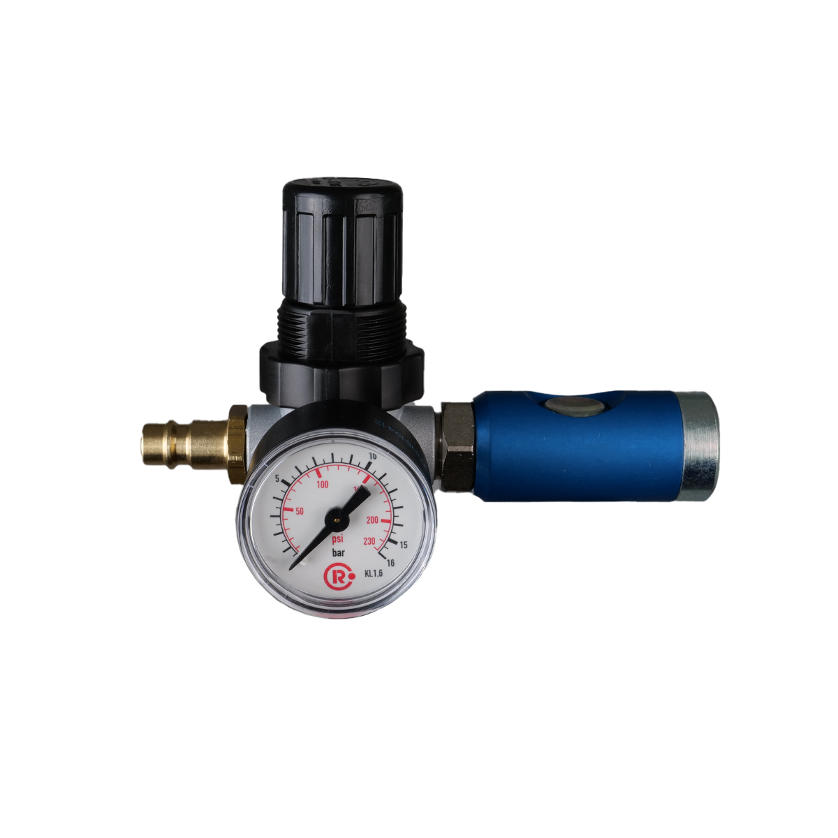 FAIRAIR Aufsteck-Druckminderer mit Sicherheitskupplung G 1/4, Stecknippel NW 7,2 0,5-10 bar, FA30011