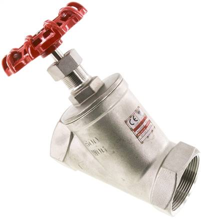 Schrägsitz-Absperrventil, G 2", PN 40, Edelstahl