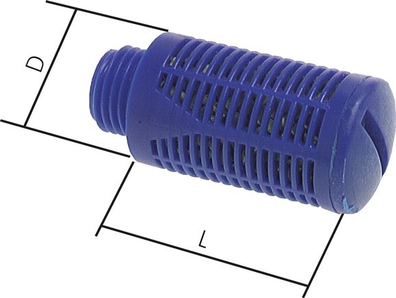 Schalldämpfer aus Kunststoff (Granulat), G 1/8"