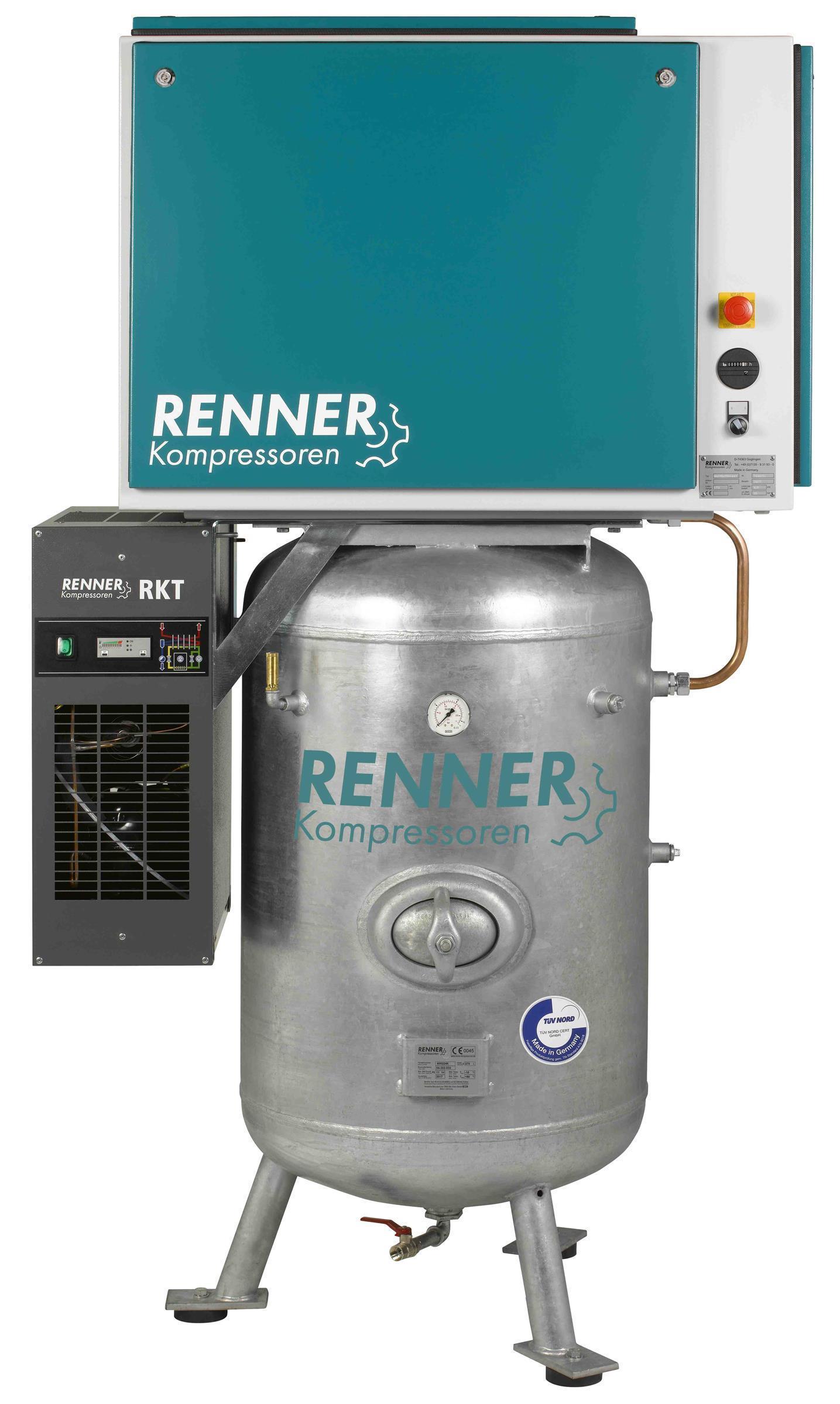RENNER RIKO 960/270 ST-S-KT Industrie-Kolbenkompressor 10bar - Kältetrockner, Behälter