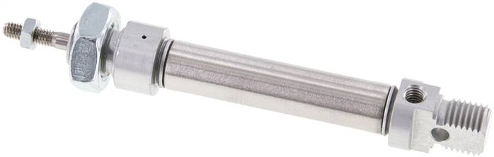 ISO 6432-Zylinder, einfachwirkend, Kolben 10mm, Hub 25mm