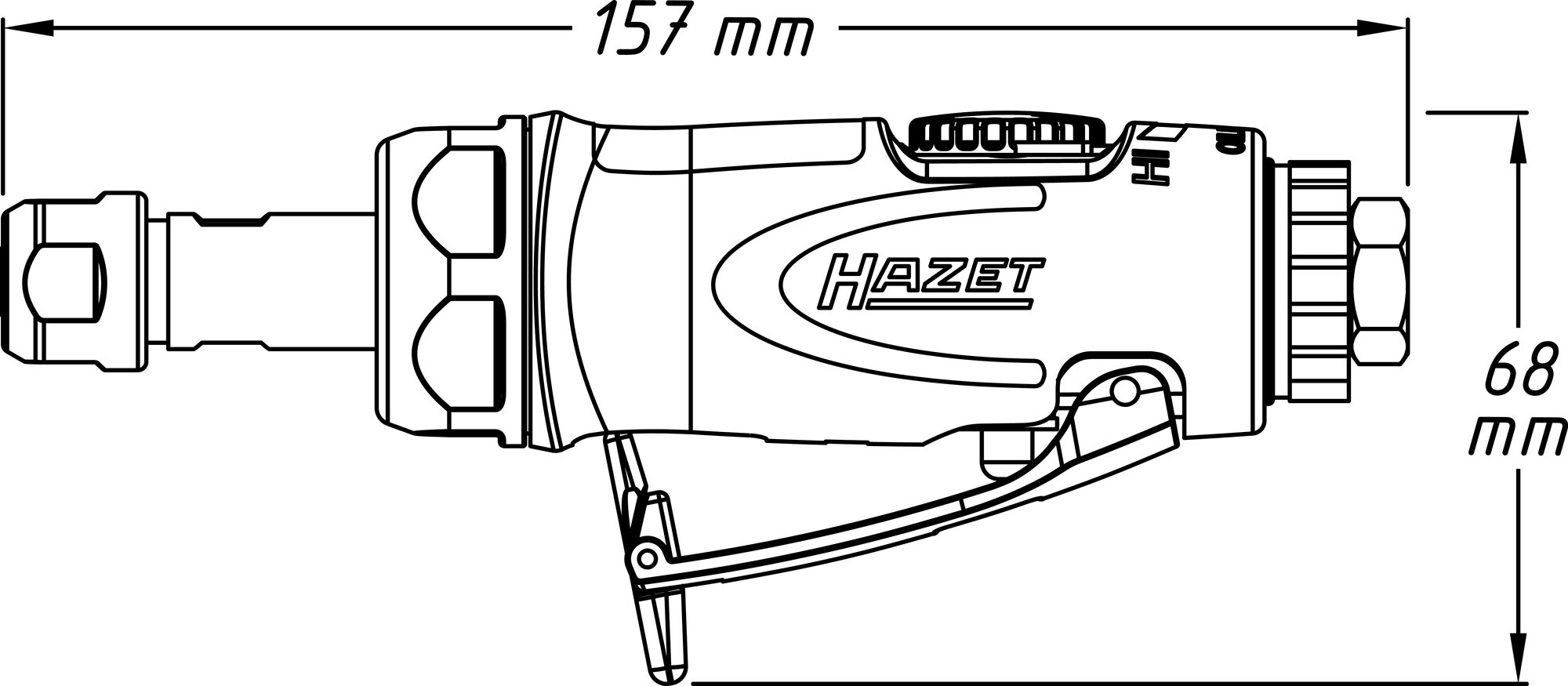 HAZET Stabschleifer - gerade 9032N-1