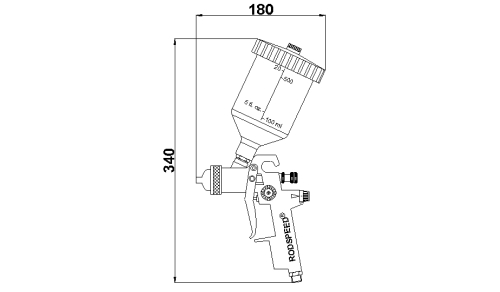 Rodcraft Farbspritzpistole Modell 8102/14