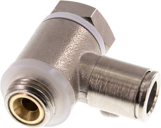 Winkel-Drosselrückschlagventil G 1/4"-8mm,zuluftregelnd, Messing, Eco