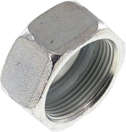 Überwurfmutter DN20, M 30 x 1,5, Bohrung 24,0mm, Stahl verzinkt