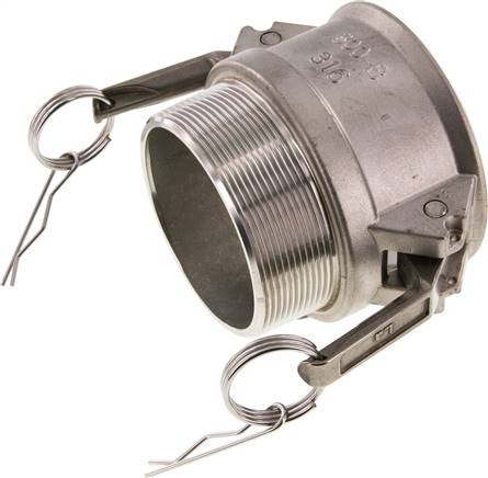 Kamlock-Kupplung (B) R 3"(AG), Edelstahl (1.4408)