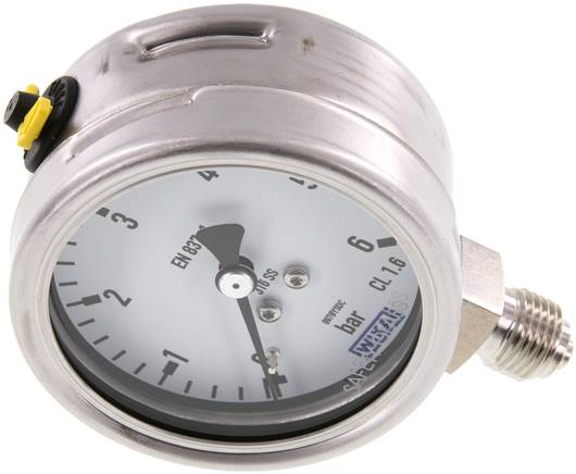 Chemie-Manometer senkrecht, 63mm, 0 - 6 bar