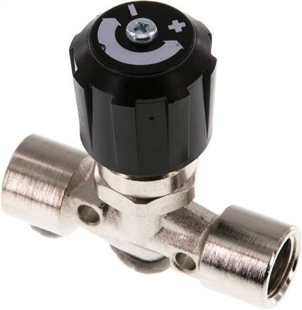 Nadel-Absperrventil, Messing vernickelt, G 1/4", PN 18