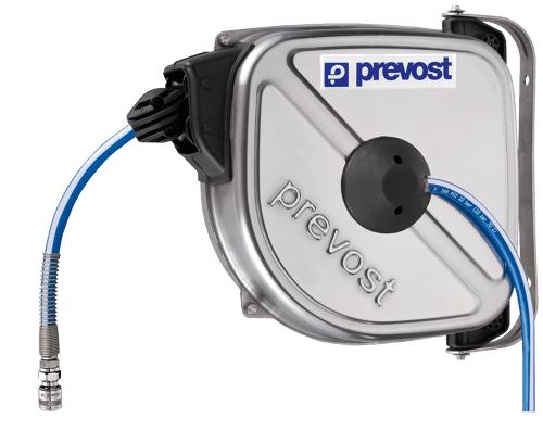 Prevost Schlauchaufroller 12 m für Wasser, Edelstahl, PU-Schlauch Ether DRFI1012LS