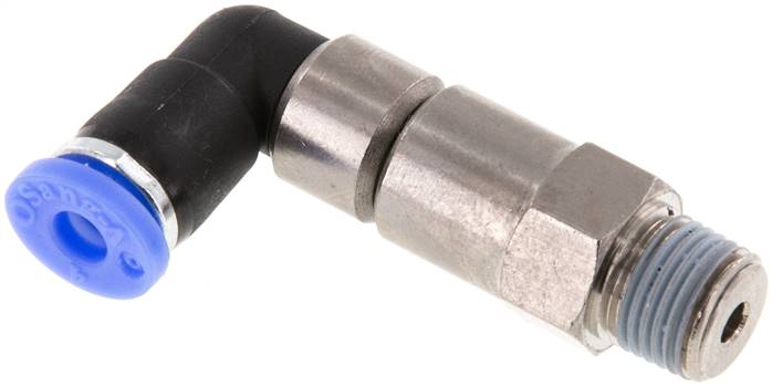 Winkel-Schnelldrehverschraubung R 1/8"-4mm, IQS-Standard