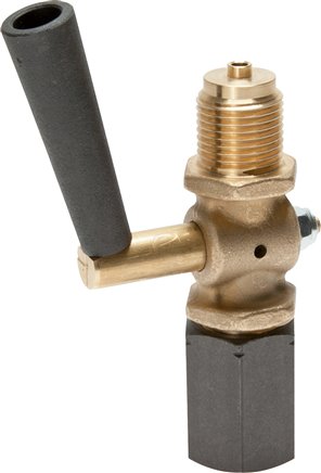 Manometer-Absperrhahn G 1/2" Spannmuffe - Zapfen, Messing, ohne Prüfanschluss
