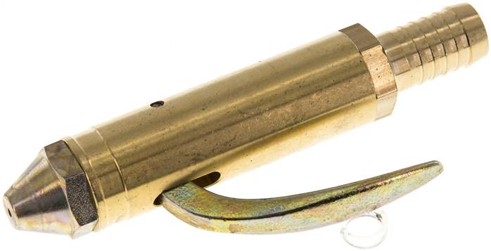 Gerader Ausblashahn, mit Schlauchanschluss 13 mm, Messing