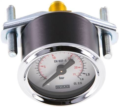 Einbaumanometer, 3-kant-Frontring, 40mm, 0 - 1,6 bar, 1/8"