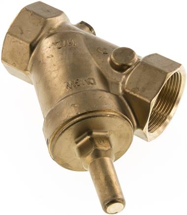 Schrägsitz-Rückschlagventil, Rp 1-1/2", PN 16 / Standard, Messing