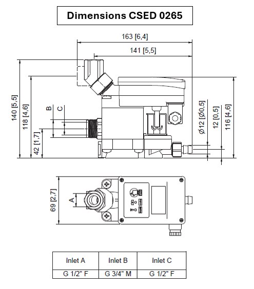 Kondensatableiter CSED 0265 bis 7,5 m³/min Kompressorleistung