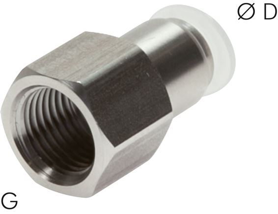 Steckanschluss m. Innengew. G 3/8"-10mm, IQS-PP