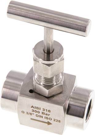 Nadel-Absperrventil, Edelstahl, G 3/8", PN 300 (ECO)
