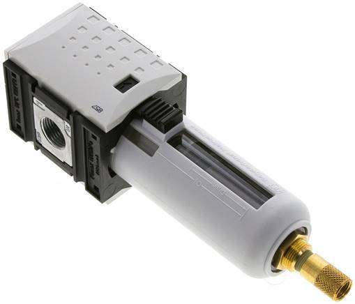 FUTURA Filter, G 3/8", Kunststoffbehälter mit Schutzkorb, Kondensatablass automatisch