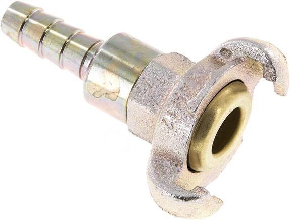 Kompressorkupplung 13 (1/2") mm Schlauch, Stahl verzinkt, Dichtung Messing