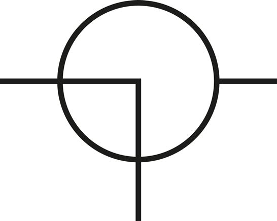 3-Wege Kugelhahn, Polypropylen, G 1/2", PN 10, L-Bohrung (horizontal)