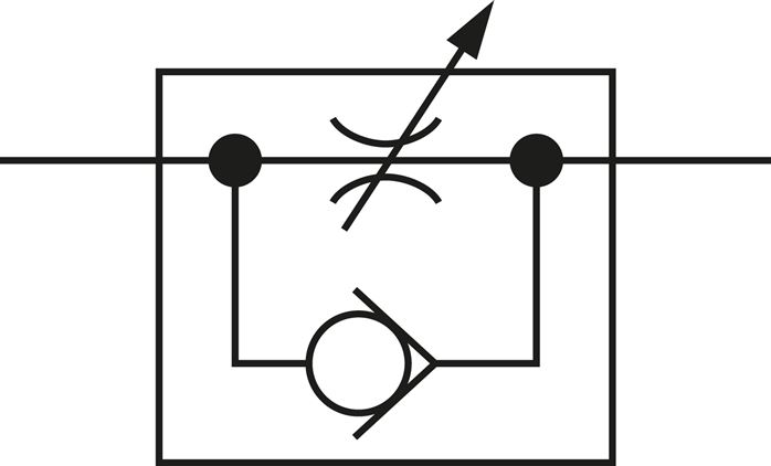 Drosselrückschlagventil, G 1/2", Edelstahl