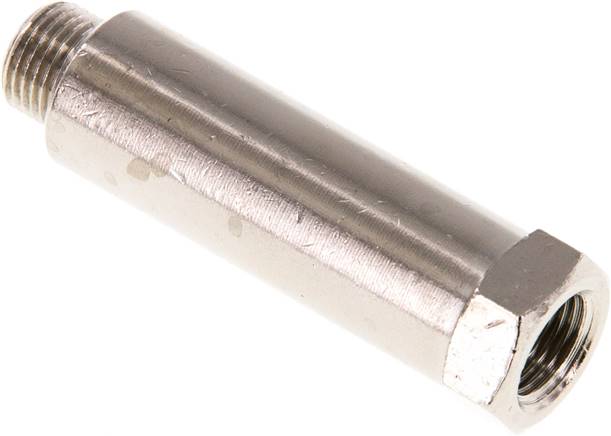 Gewindeverlängerung G 1/8"-45mm, Messing vernickelt