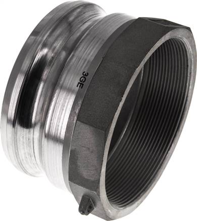 Kamlock-Stecker (A) Rp 4"(IG), Aluminium